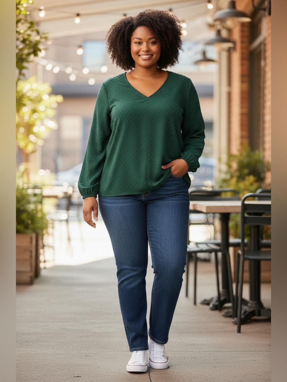 J.Crew Green Clip Dot V-Neck Blouse XXL NWT
